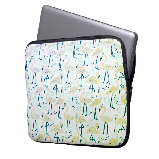 Niedlich rosa Flamingo Notebook-Ärmel Laptopschutzhülle (Vorderseite Links)