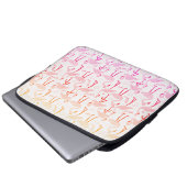 Niedlich rosa Flamingo Notebook-Ärmel Laptopschutzhülle (Vorne Knopf)
