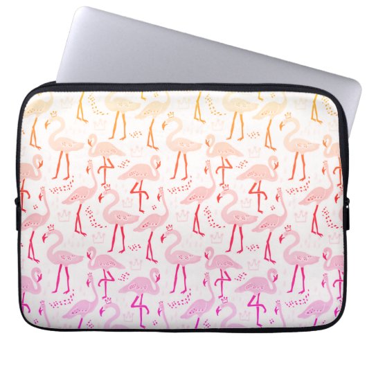 Niedlich rosa Flamingo Notebook-Ärmel Laptopschutzhülle (Vorderseite)