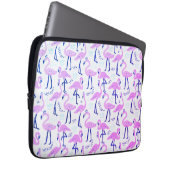 Niedlich rosa Flamingo Notebook-Ärmel Laptopschutzhülle (Vorne Rechts)
