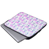 Niedlich rosa Flamingo Notebook-Ärmel Laptopschutzhülle (Vorne Knopf)