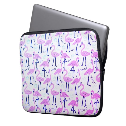 Niedlich rosa Flamingo Notebook-Ärmel Laptopschutzhülle (Vorderseite Links)