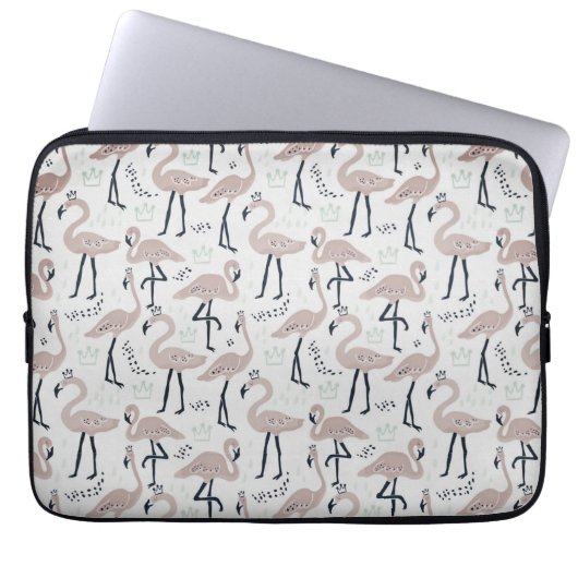 Niedlich rosa Flamingo Notebook-Ärmel Laptopschutzhülle (Vorderseite)