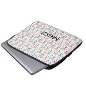 Niedlich rosa Flamingo Notebook-Ärmel Laptopschutzhülle (Vorne Knopf)