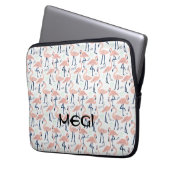 Niedlich rosa Flamingo Notebook-Ärmel Laptopschutzhülle (Vorderseite Links)