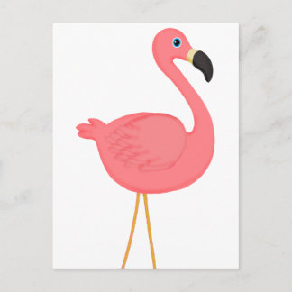 Niedlich rosa Flamingo Postkarte
