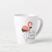 Niedlich rosa Flamingo Sie sehen völlig verblüffen Milchtasse (Rechte Ecke)