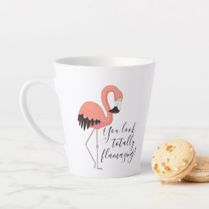 Niedlich rosa Flamingo Sie sehen völlig verblüffen Milchtasse