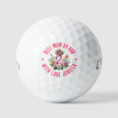 Niedlich rosa Flamingo Spring Tropical Blume Golfball (Vorderseite)