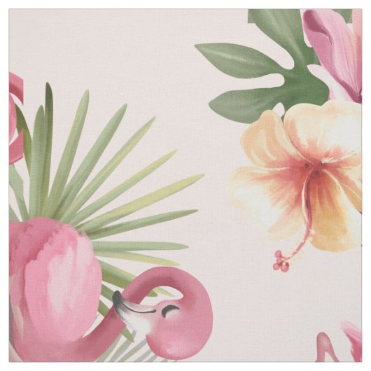 Niedlich rosa Flamingo Stoff (Muster)