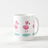 Niedlich-rosa-Flamingo-Tasse Kaffeetasse (VorderseiteRechts)