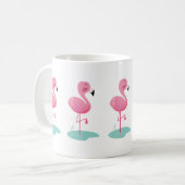 Niedlich-rosa-Flamingo-Tasse Kaffeetasse (Vorderseite Links)