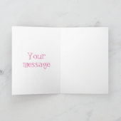 Niedlich rosa Flamingo Trio Cartoon Illustration Karte (Innenseite)