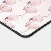 Niedlich rosa Flamingo Tropical Pattern Monogram Schreibtischunterlage (Ecke)