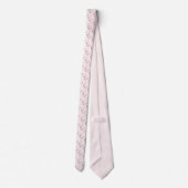 Niedlich rosa Flamingo tropisches Muster Krawatte (Rückseite)