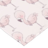 Niedlich rosa Flamingo tropisches Muster Tischdecke (Schrägansicht)