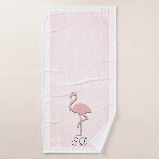 Niedlich rosa Flamingo Wasserfarbe Aussehen Badetu Badhandtuch Set (Badehandtuch)