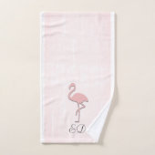 Niedlich rosa Flamingo Wasserfarbe Aussehen Badetu Badhandtuch Set (Handtuch)