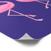Niedlich rosa Flamingo wie Herzpastel Poster (Ecke)