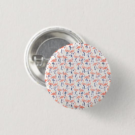 Niedlich rosa Flamingos Button