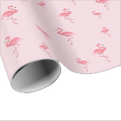 niedlich-rosa Flamingos Geschenkpapier (Rolleneckpunkt)