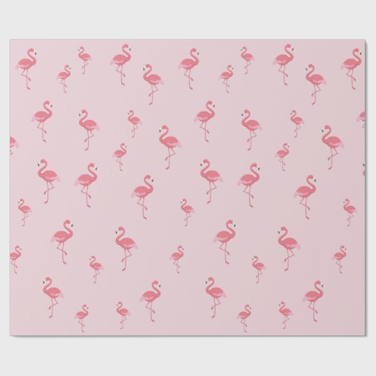 niedlich-rosa Flamingos Geschenkpapier (Flach)