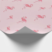 niedlich-rosa Flamingos Geschenkpapier (Ecke)