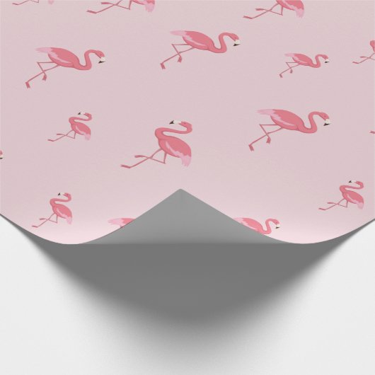 niedlich-rosa Flamingos Geschenkpapier (Ecke)