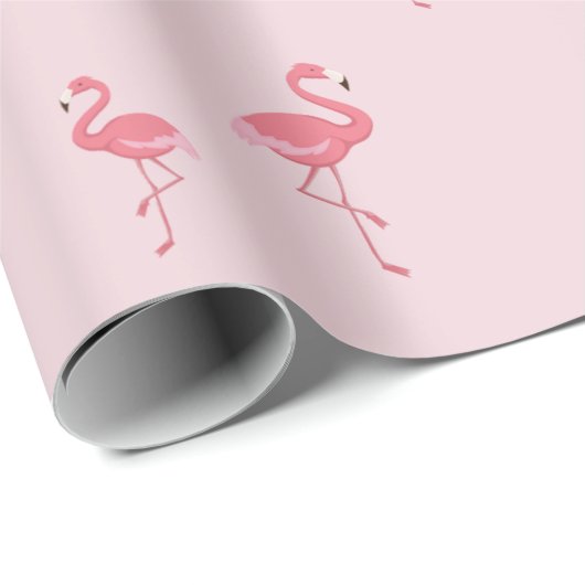 niedlich-rosa Flamingos Geschenkpapier (Rolleneckpunkt)