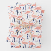 Niedlich rosa Flamingos Geschenkpapier Set (Beispiel)