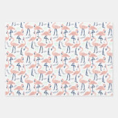 Niedlich rosa Flamingos Geschenkpapier Set (Vorderseite 3)