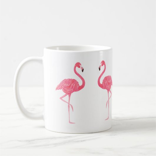 Niedlich-rosa Flamingos-Illustration Kaffeetasse (Links)