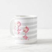 Niedlich-rosa-Flamingos-Illustration Kaffeetasse (Vorderseite Links)