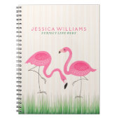 Niedlich-rosa-Flamingos-Illustration Notizblock (Vorderseite)