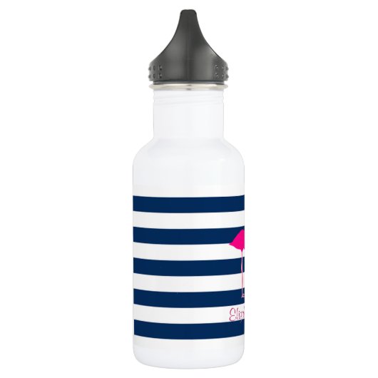 Niedlich rosa Flamingos in Liebe, Personalisiert g Trinkflasche (Links)