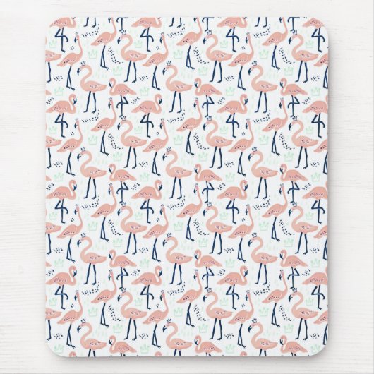 Niedlich rosa Flamingos Mousepad (Vorne)