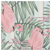 Niedlich rosa Flamingos Palm Leafe Muster Stoff (Nahaufnahme)