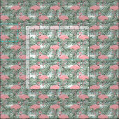 Niedlich rosa Flamingos Palm Leafe Muster Stoff (Kachel)