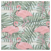 Niedlich rosa Flamingos Palm Leafe Muster Stoff (Muster)