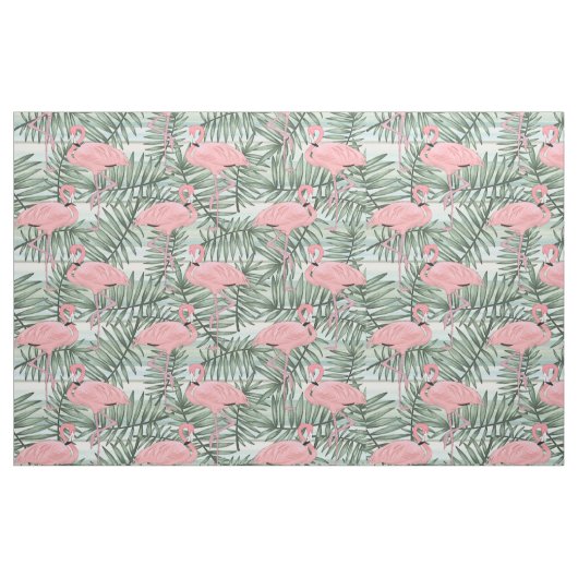 Niedlich rosa Flamingos Palm Leafe Muster Stoff (Fat Quarter (45,7 x 55,9 cm))