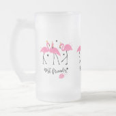 Niedlich rosa Flamingos Premium Vector Mattglas Bierglas (Links)