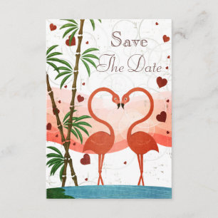 Niedlich rosa Flamingos Save the Date
