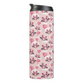 Niedlich-rosa Fledermäuse und Herz Thermosbecher (Nach rechts gedreht)