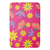 Niedlich rosa Floral Badematte (Vorderseite Vertikal)