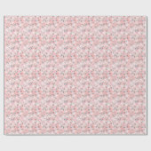 Niedlich rosa Floral Geschenkpapier (Flach)