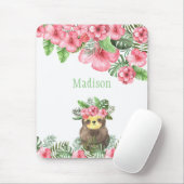 Niedlich rosa floraler Hawaiianname Mousepad (Mit Mouse)