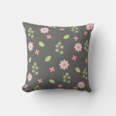 Niedlich rosa, florales Kissen (Vorderseite)