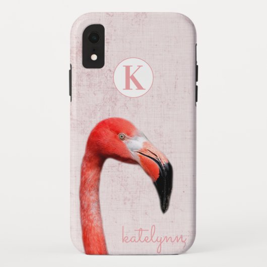 Niedlich rosa Flüchtige Blick-a-Boo Flamingo Fotog Case-Mate iPhone Hülle (Rückseite)