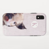 Niedlich-rosa-Flüchtige Blick-a-Boo-Piglet-Monogra Case-Mate iPhone Hülle (Rückseite (Horizontal))