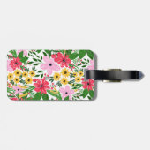 Niedlich rosa Frühlingsblütenmuster Gepäckanhänger (Rückseite horizontal)